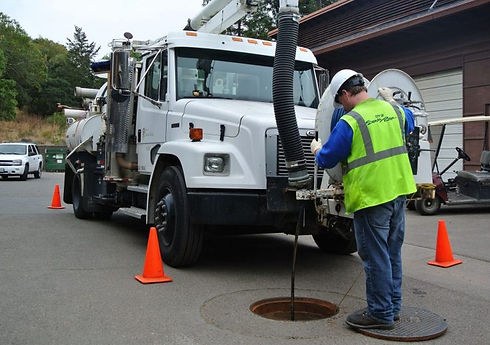 Service truck on site